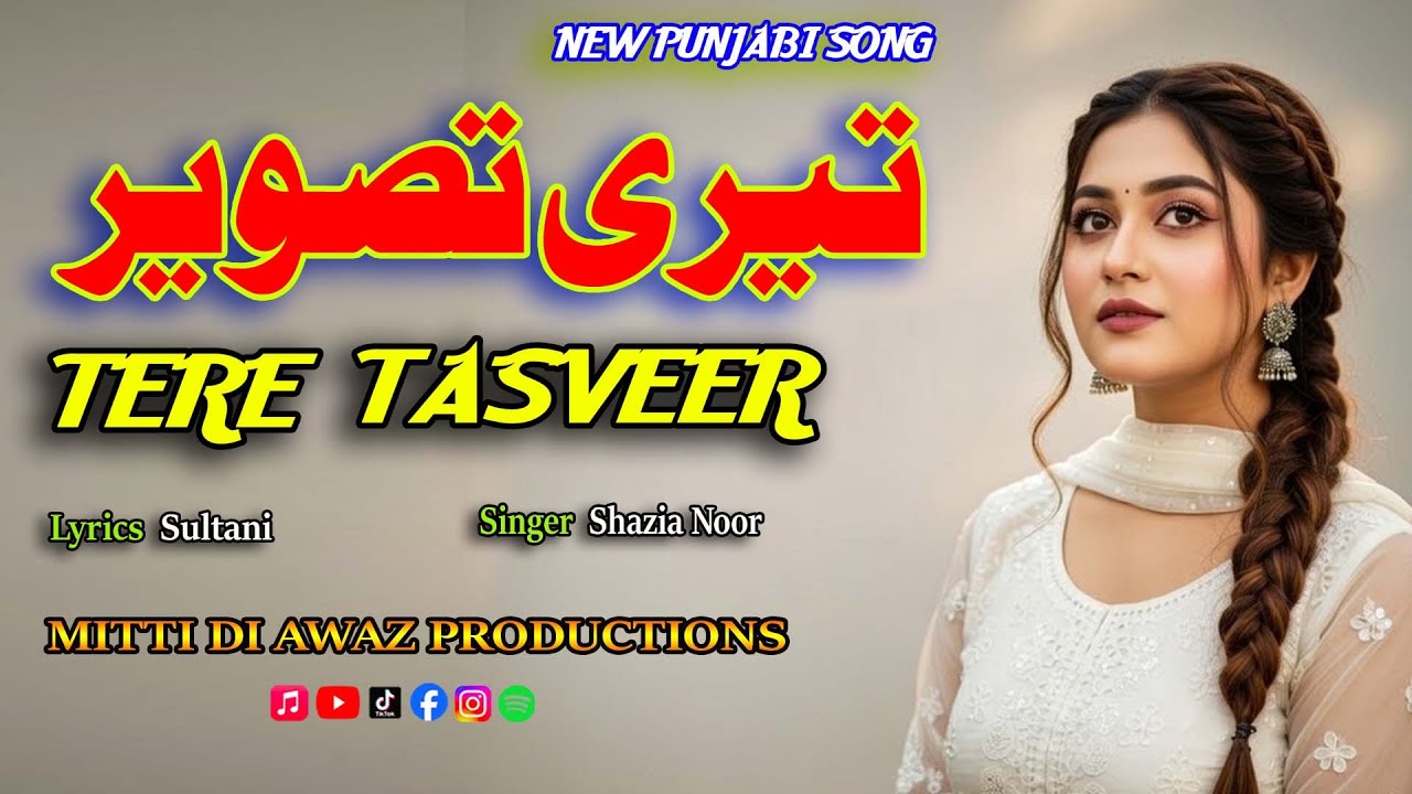 Tere Tasveer|تیری تصویر | New Punjabi Sad Song | Lyrics Sultani | Singer Shazia Noor