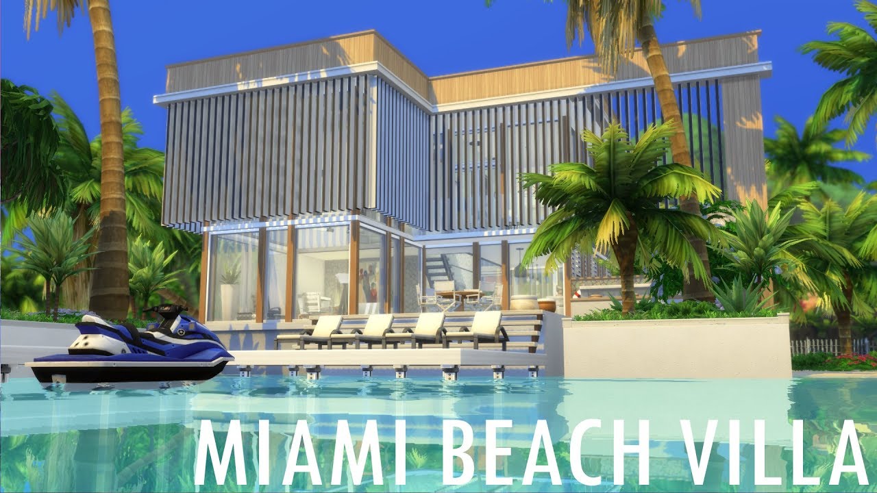MIAMI BEACH VILLA - Speed Build | The Sims 4