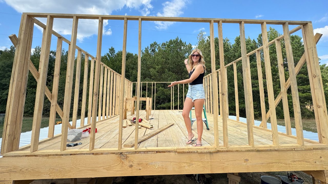 Working HORSES and FRAMING a HAYLOFT!!! (Big barn UPDATE!!!)