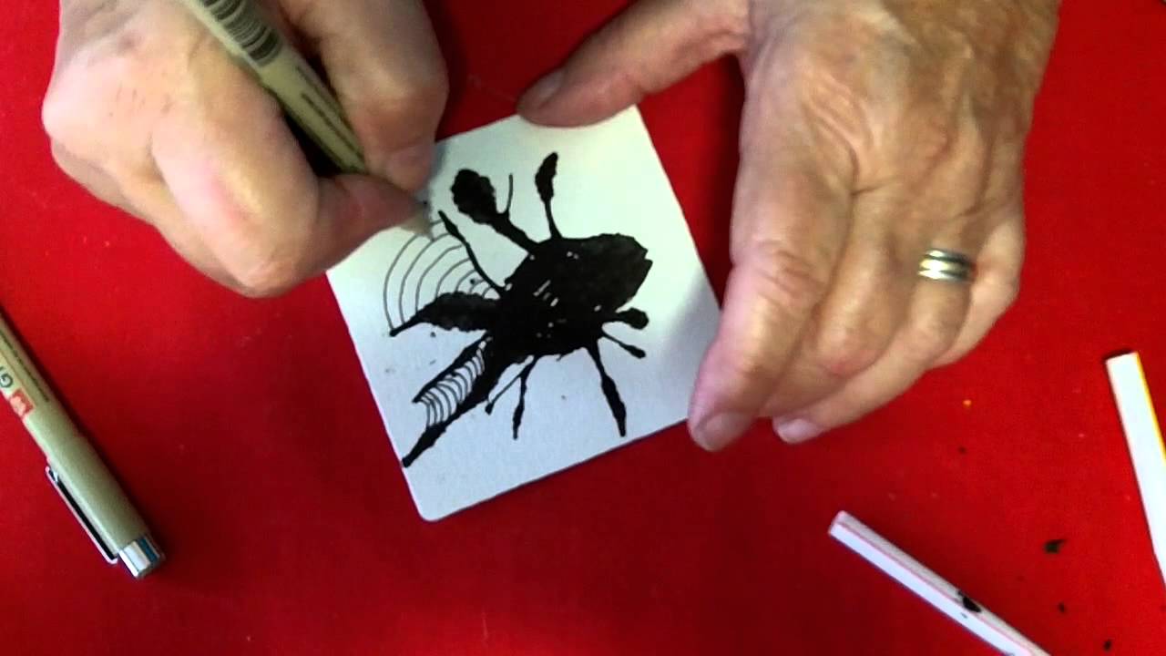 Zentangle® and Straw Blowing with Suzanne McNeill