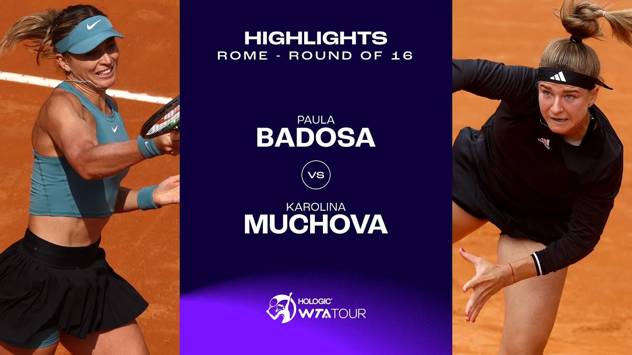 Paula Badosa vs. Karolina Muchova | 2023 Rome Round Of 16 | WTA Match Highlights