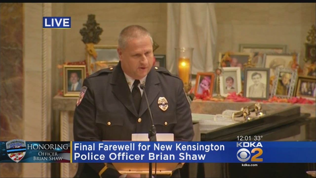 New Kensington Police Chief Delivers Emotional Eulogy