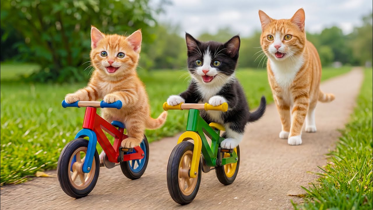 Mother cat painstakingly makes a new bicycle for her clever kitten 🐱🥟🚲 | A heartwarming story