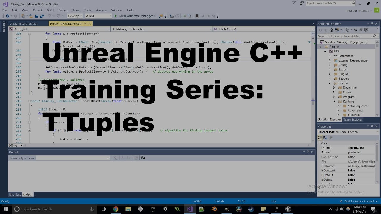 Unreal Engine C++ Training Series - TTuples