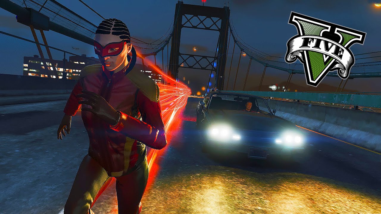 GTA 5 PC - The Female Speedster ! Trajectory ! (The Ultimate Flash Gameplay)