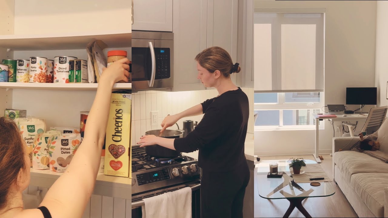 Studio Apartment Reset | Organizing, Cleaning, & Cooking in My 590 sqft Home