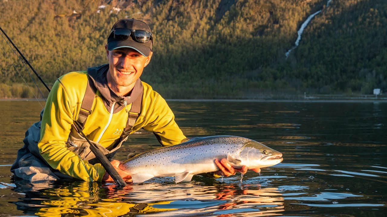 Fly fishing for sea trout in Northern Norway [4K]
