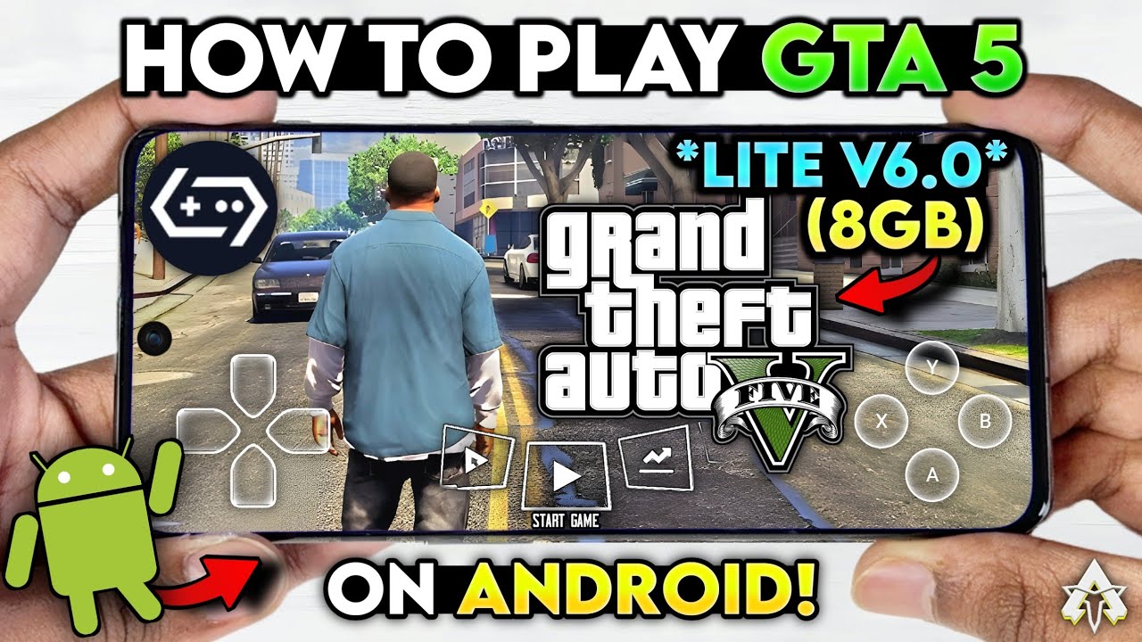 🔥 HOW TO PLAY GTA 5 LITE V6.0 ON ANDROID (8GB) GAMEHUB EMULATOR | GTA 5 MOBILE GAMEPLAY!