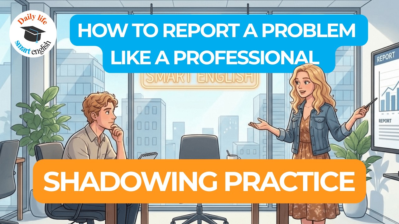 Easy English Conversation to Report A Problem To The Team -  Daily Life Smart English