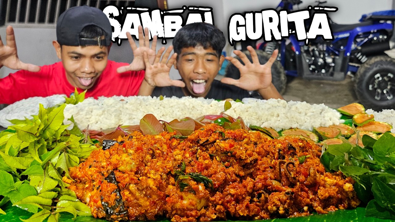 NGABELEDAG BUKA PUSA MUKBANG SAMBAL GURITA PEDAS NAMPOL + LALAPAN MENTAH