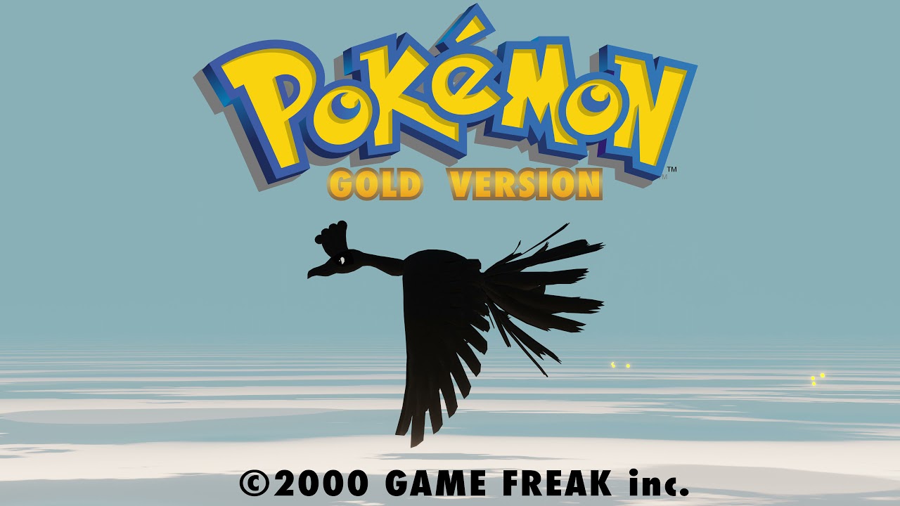 Pokemon Gold Full Intro and Title Screen HD Remake
