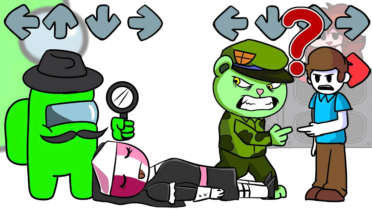 FNF SPOOKY DETECTIVE | FNF Characters vs Mini Crewmate | Friday Night Funkin vs Among Us