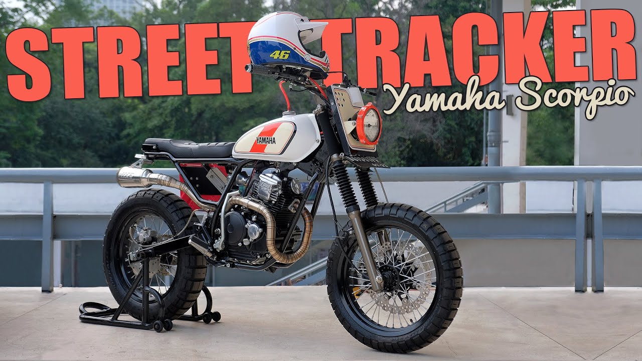 Modifikasi Yamaha Scorpio Street Tracker Kaki-Kaki Kawasaki KLX