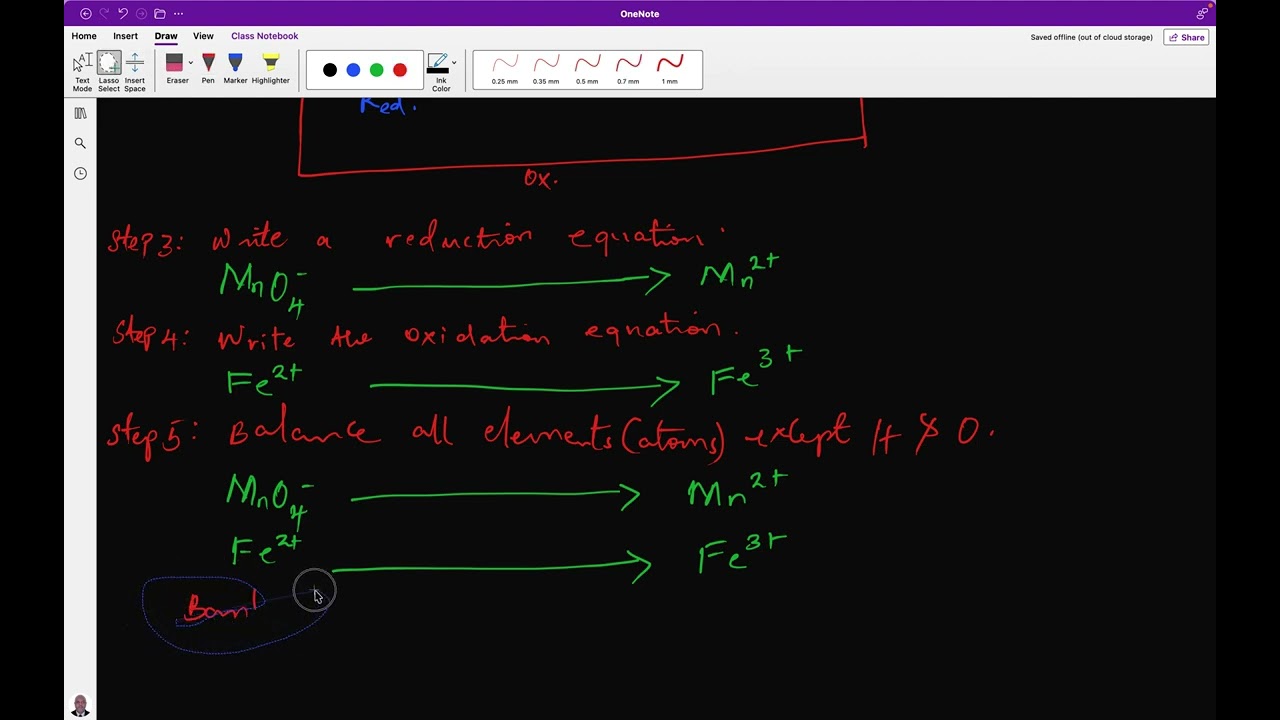 CAMEROON GCE A/L CHEMISTRY – REVISION: BALANCING REDOX EQUATIONS USING HALF REACTION METHOD