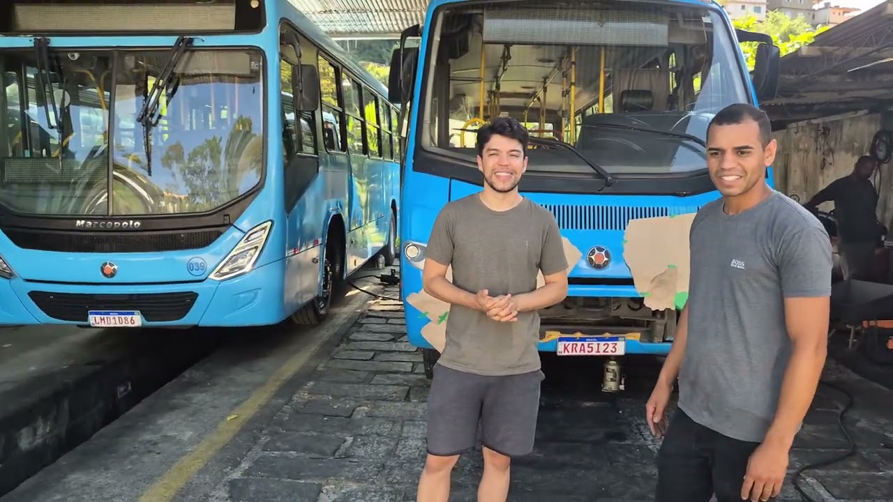 Detalhes e pintura de ônibus - Caminhos Dourados