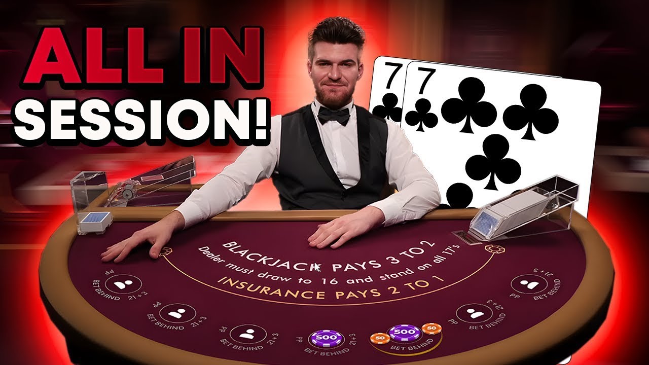 GOING ALL IN EVERY HAND ON FIRST PERSON BLACKJACK!