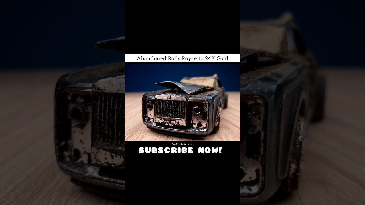 Abandoned Rolls Royce car restoration | Barn find to 24K gold car | 