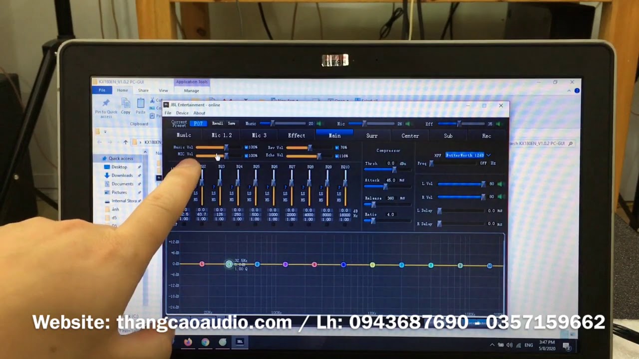 Hướng Dẫn Setup Vang Số  JBL KX180  Phần 2