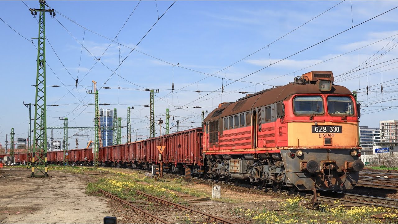 Ferencváros Tehervonat forgalom napközben🚆Ferencváros Freight train traffic during the day 🚆