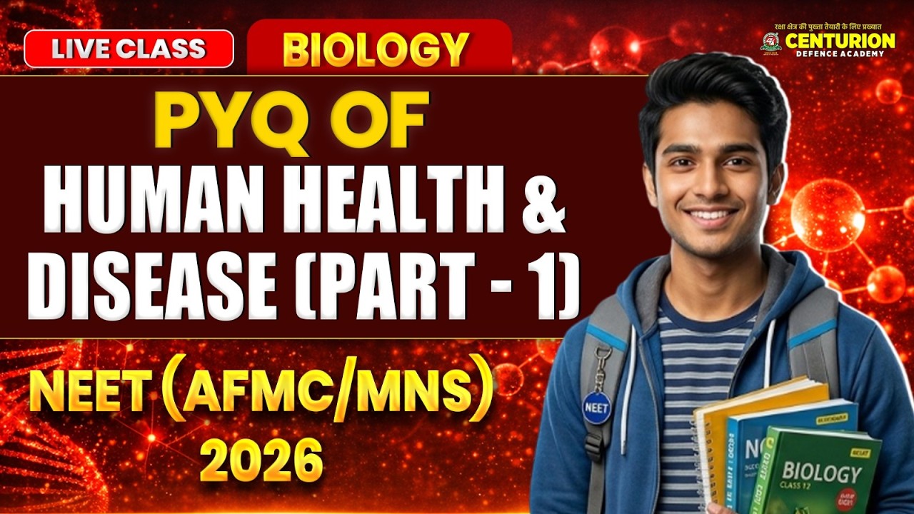 PYQs of Human Health & Disease Part 1 | NEET (AFMC / MNS) 2026 | Most Important Questions