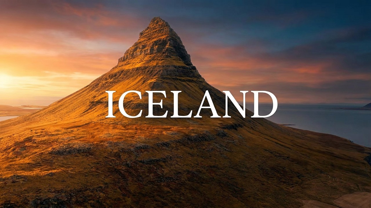 Kirkjufell moutain drone 4K