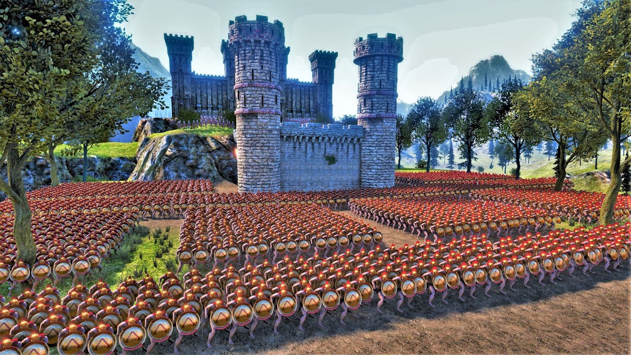 Spartan Warriors & Archers  VS  JEDI | CASTLE SIEGE - Ultimate Epic Battle Simulator