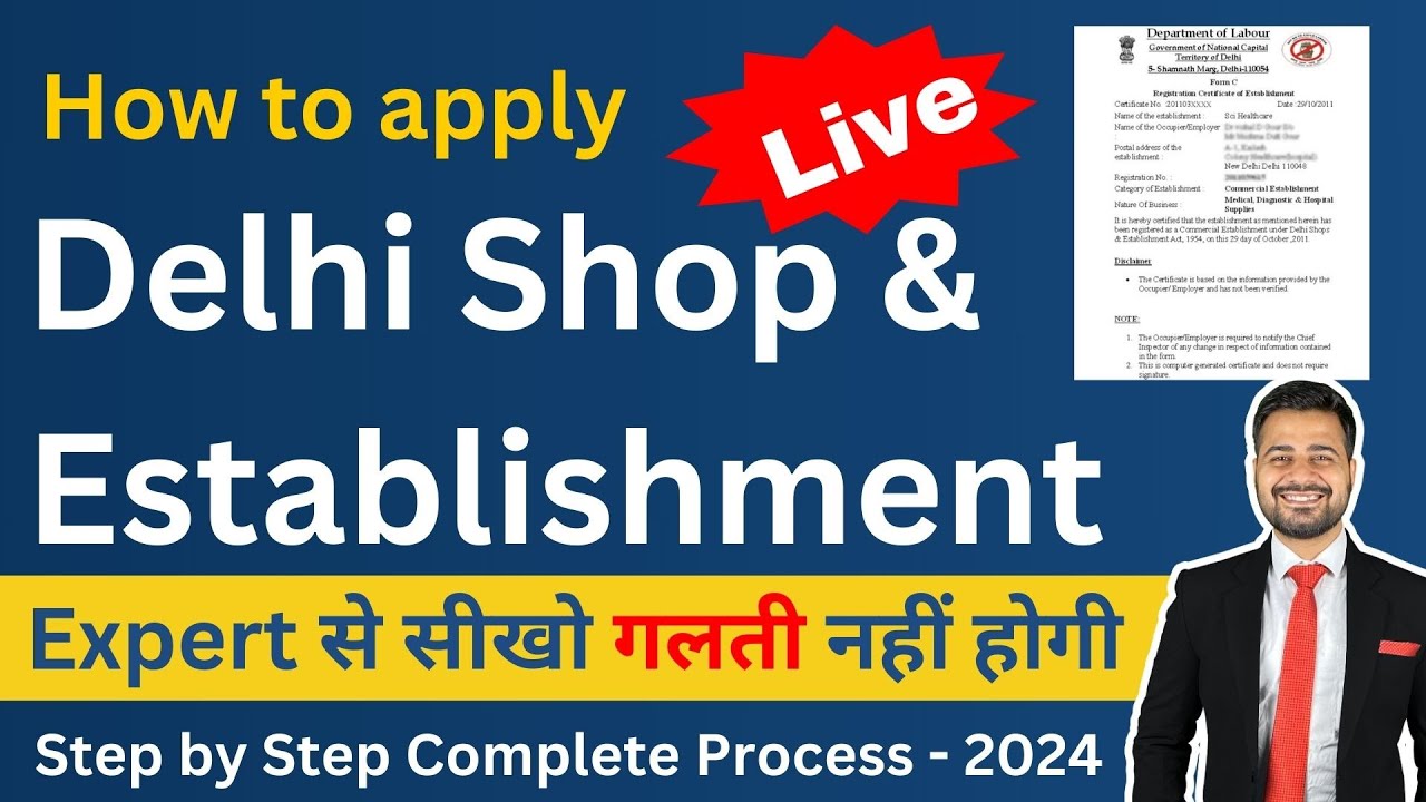 Delhi Shop and Establishment Registration | Shop Establishment Online Registration | Shop Act Lic...