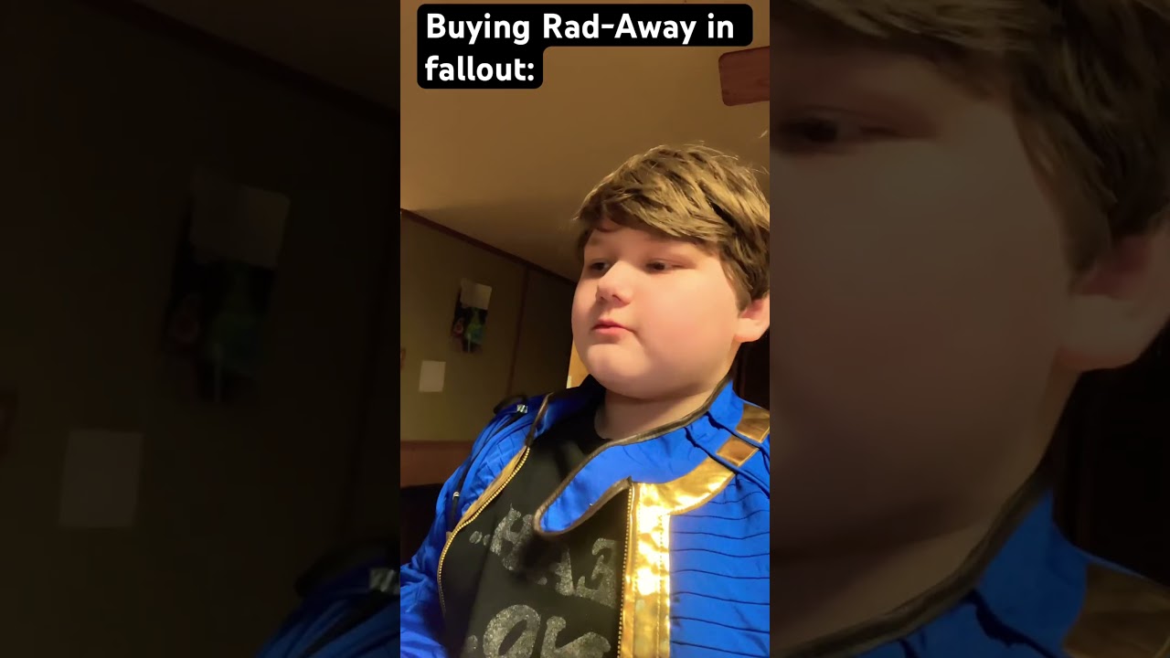 Buying Rad-Away in fallout. 
