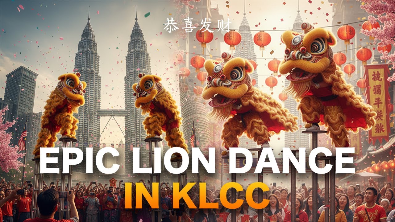 Breathtaking LION DANCE at Suria KLCC! 🦁 Full Show with Drums & Acrobatics | CNY Lion Dance 2025