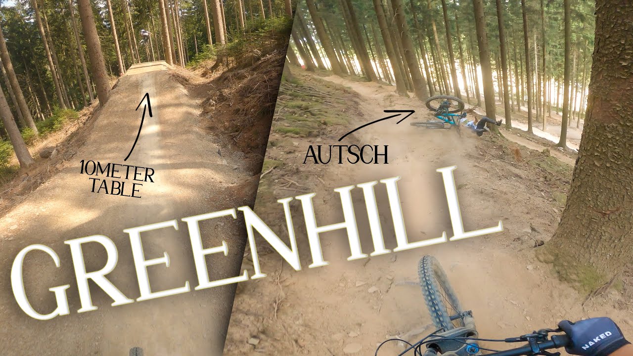 GREEN HILL BIKEPARK TEIL2 | Die Jumplines | 12 Jähriger zieht mich über 10 Meter Table | Big Crash😱