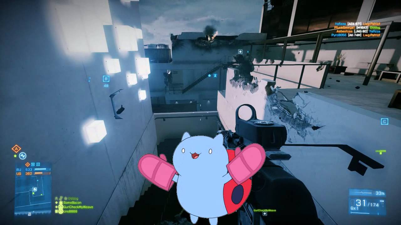 Battlefield 3: Ziba Tower AEK-971 Gameplay (4.8 KDR)