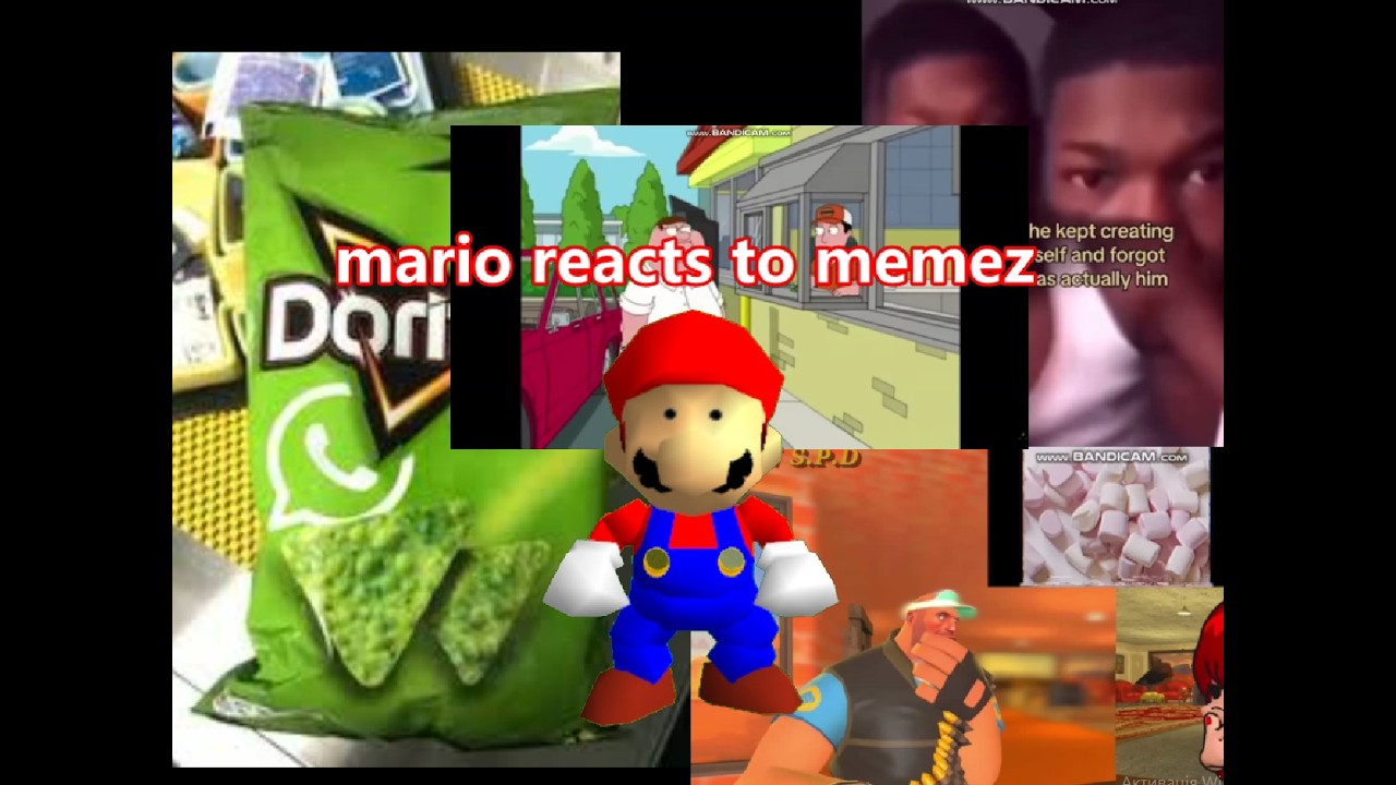 mario reacts to memz