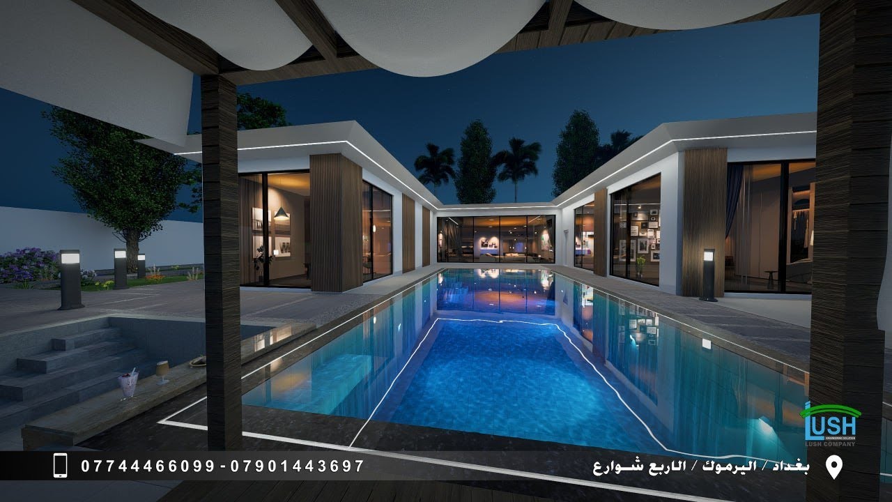فيلا مودرن فاخرة مع مسبح بتصميم استثنائي | إبداع لاش الألمانية