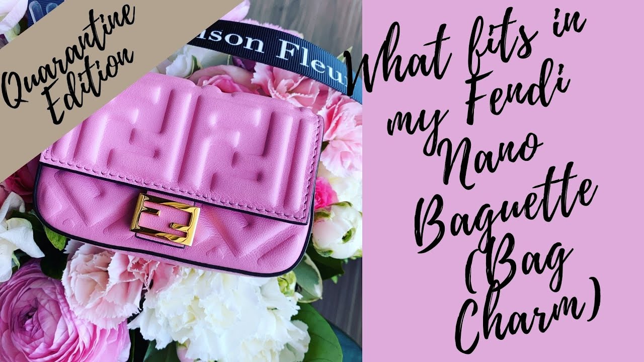 What fits in my Fendi Nano Baguette (Bag Charm) + comparison to LV Pochette Metis