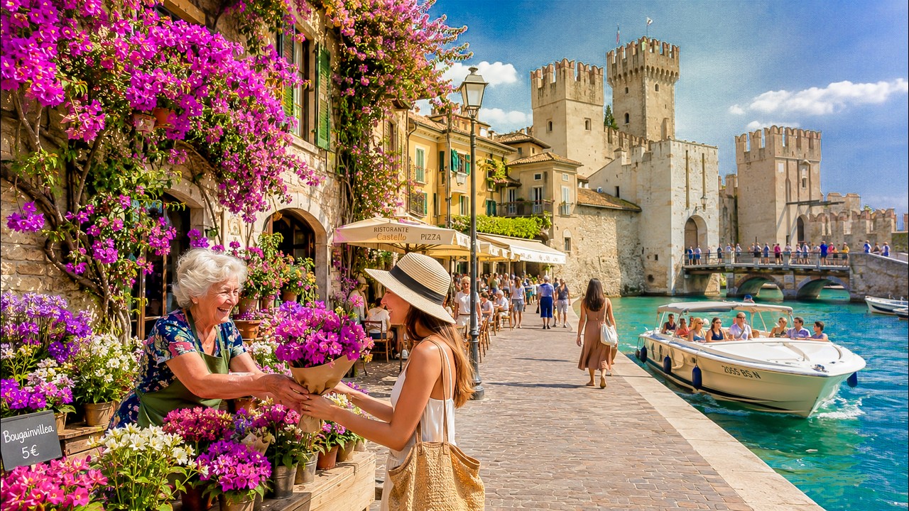 Sirmione, Italy 🇮🇹 4K Walking Tour of Lake Garda&rsquo;s Busiest Town