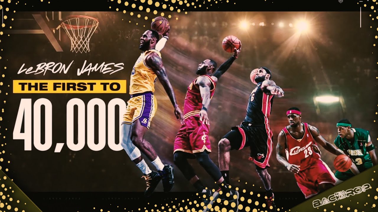Intense Lebron James 40k points game celebration and highlight
