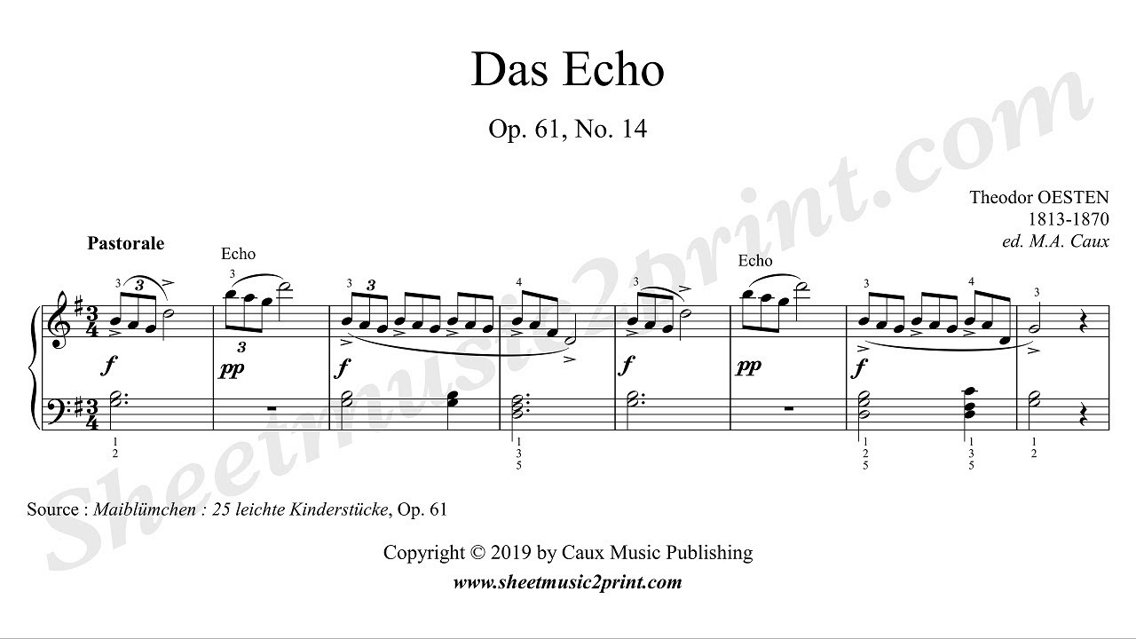 Oesten : Das Echo, Op. 61, No. 14