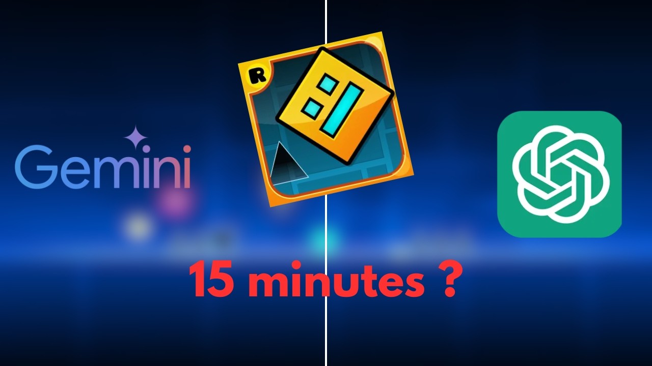 Gemini VS ChatGPT  : Recréer GEOMETRY DASH EN 15 MINUTES