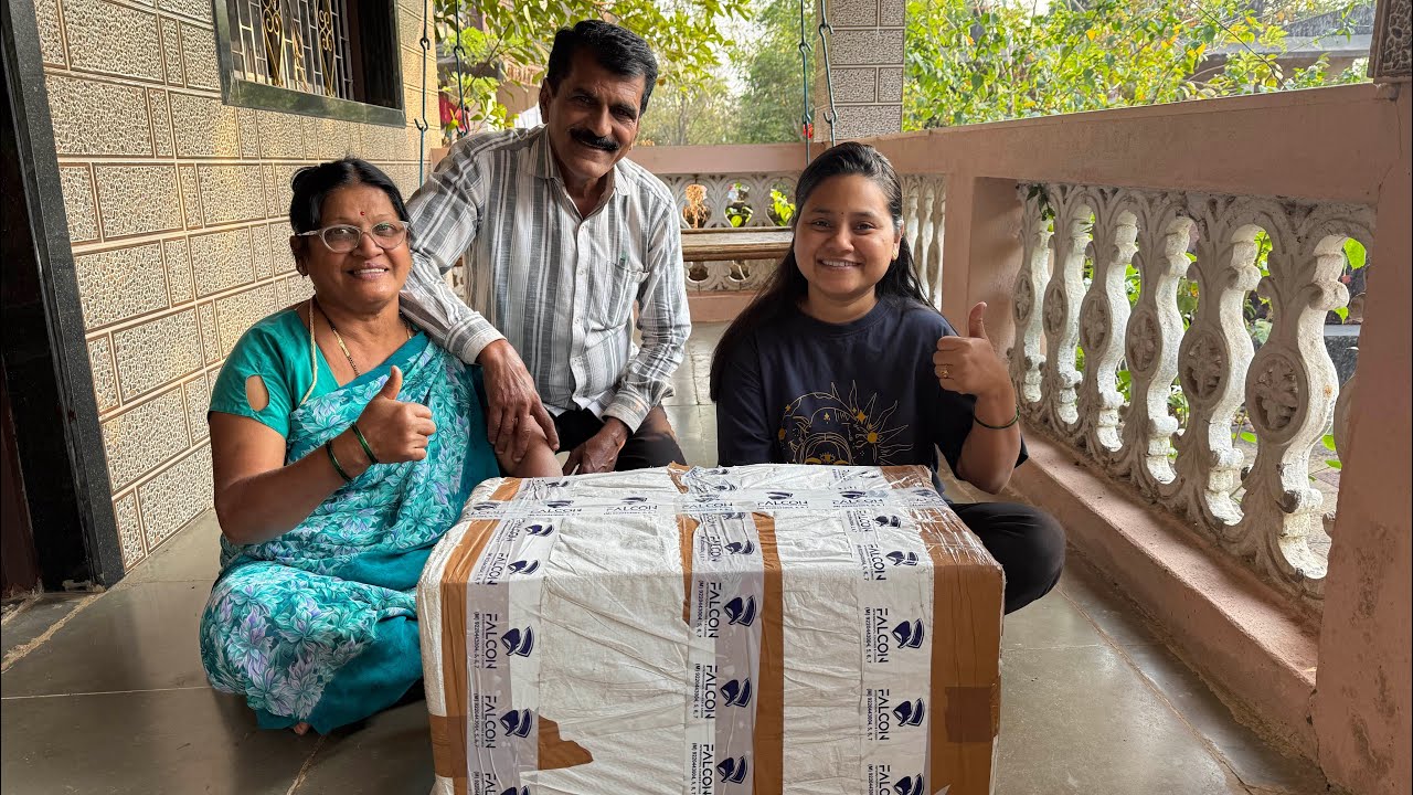 लंडन वरून आल गिफ्ट 🎁 आणि १४ किलो मसाला गेला लंडन ला ❤️