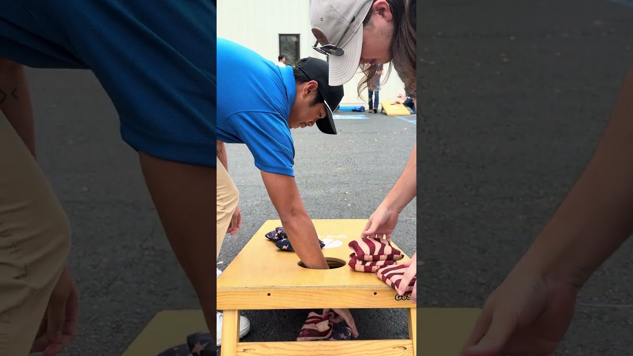 #Cornhole Game 1 during morning break 03/03/26