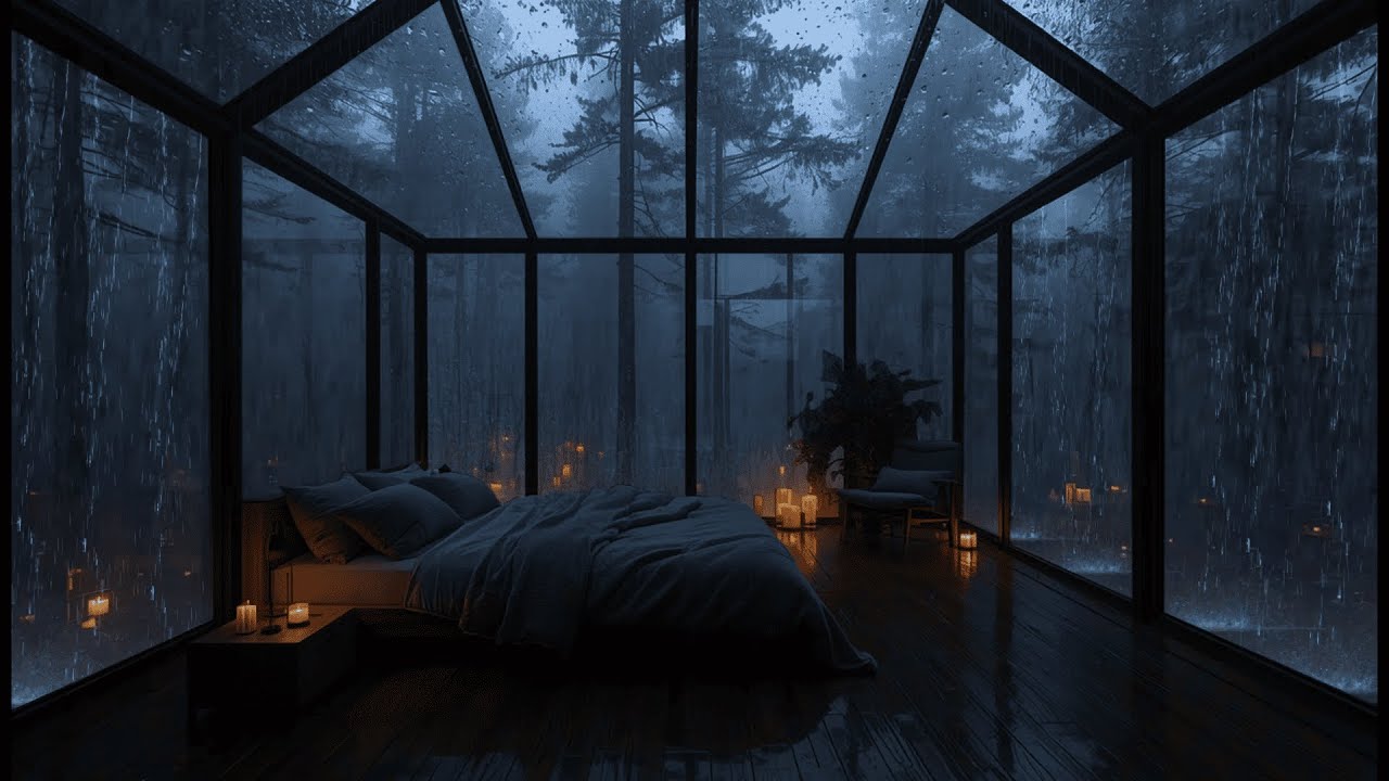 Rain Sounds For Sleeping - 99% Instantly Fall Asleep With Rain And Thunder Sound At Night,Study 