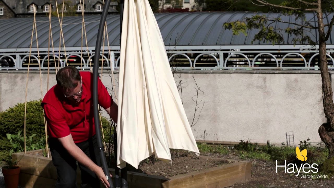 How to put a cover on an Alexander Rose Cantilever Parasol