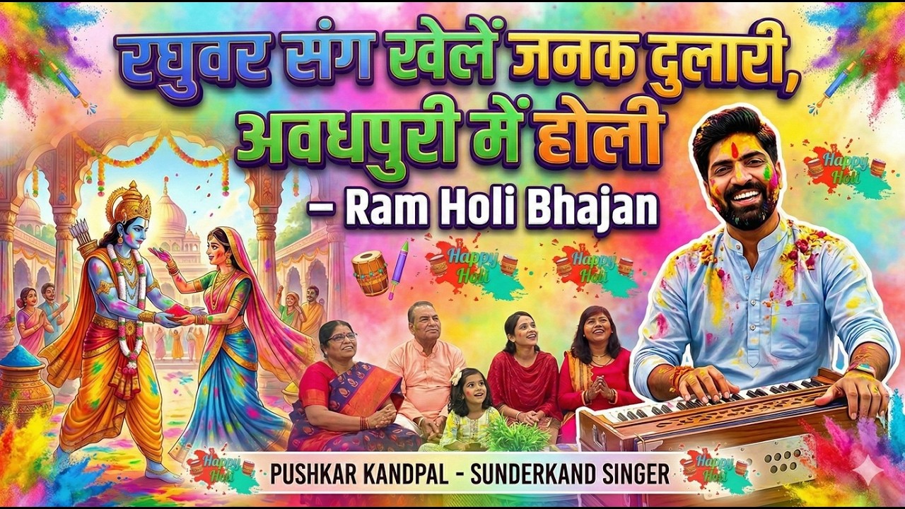 रघुवर संग खेलें जनक दुलारी | अवधपुरी में होली | Ram Holi Bhajan 2026 | Pushkar Kandpal | Holi Song |