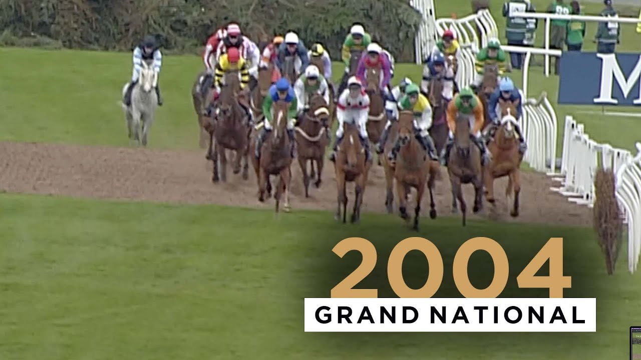 AMERBLEIGH HOUSE WINS 2004 GRAND NATIONAL AT AINTREE IN DRAMATIC FINISH