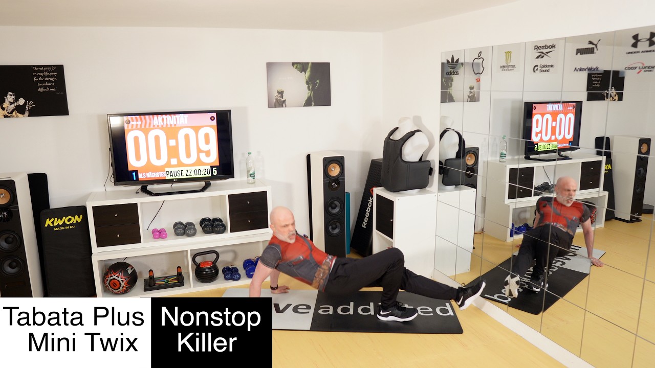 Tabata plus nonstop #033- ca. 99 Kalorien - ohne Equipment - ca. 26 Minuten