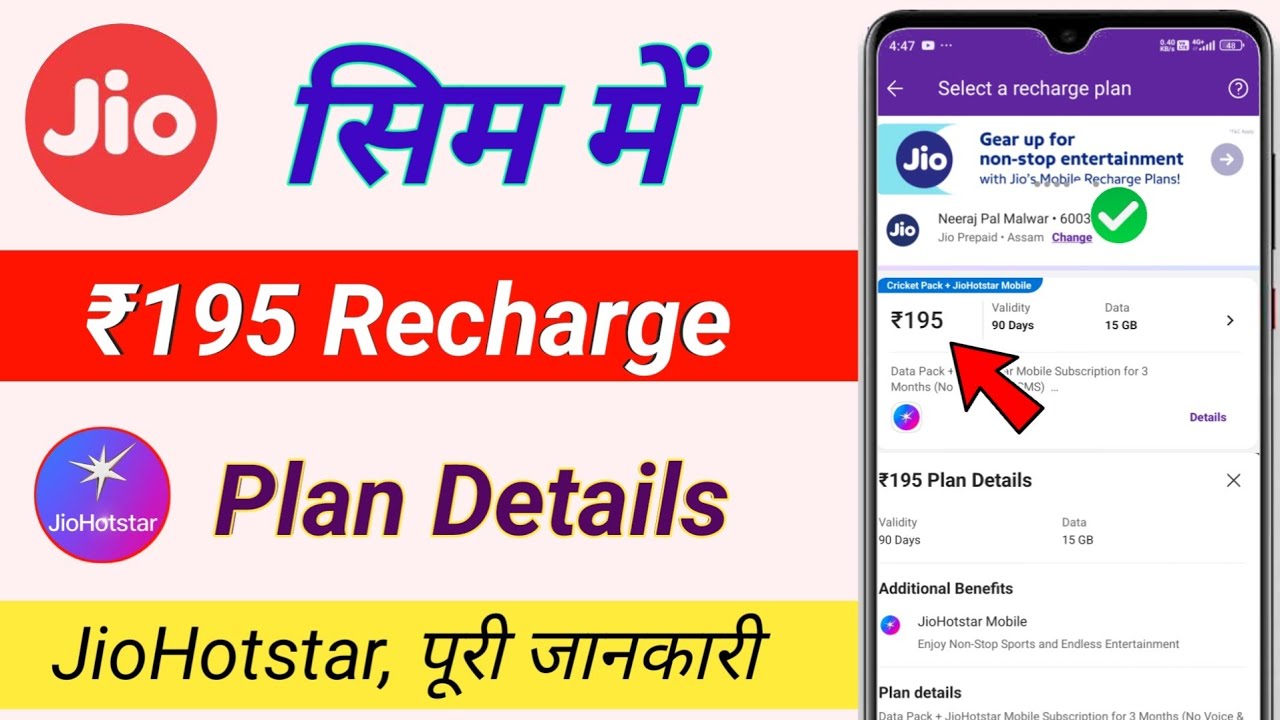 Jio sim ₹195 plan details | jio me 195 plan details