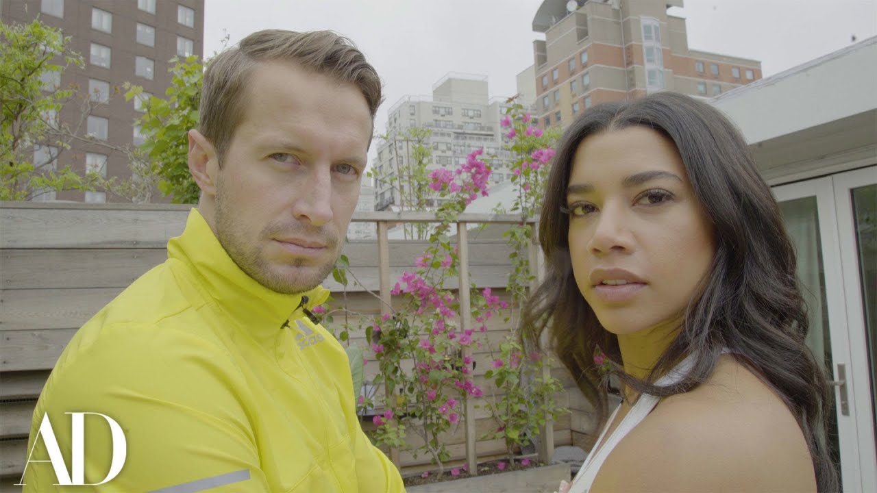Hannah Bronfman and Brendan Fallis Use Household Items As Workout Equipment | Architectural Digest