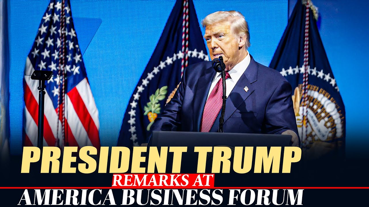 LIVE: President Trump delivers remarks at America Business Forum Miami I Lionel Messi I Javier Milei