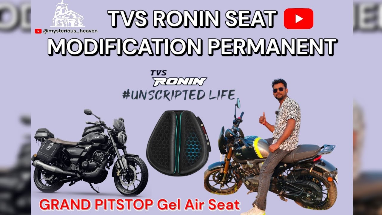 TVS Ronin seat modification permanent || GRAND PITSTOP Gel Air Seat Cushion || #tvsronin225