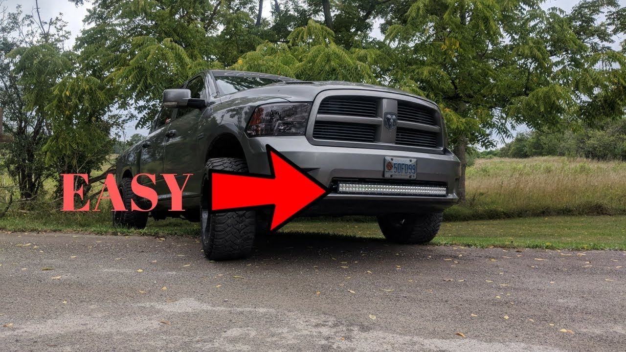 HOW TO INSTALL LIGHT BAR IN DODGE RAM BUMPER